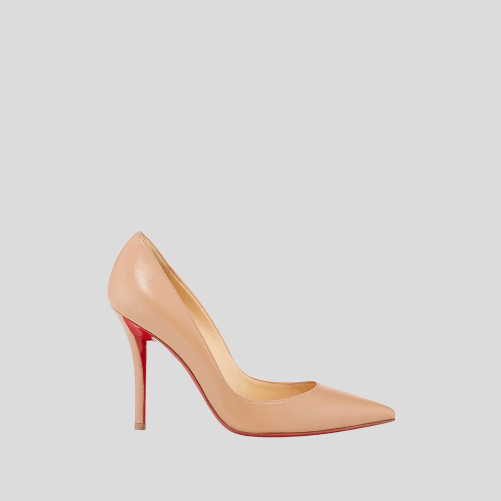 🆕 👠 CHRISTIAN LOUBOUTIN
Apostrophy Leather Pumps Color: Nude Nappa ✨Size: 38.5